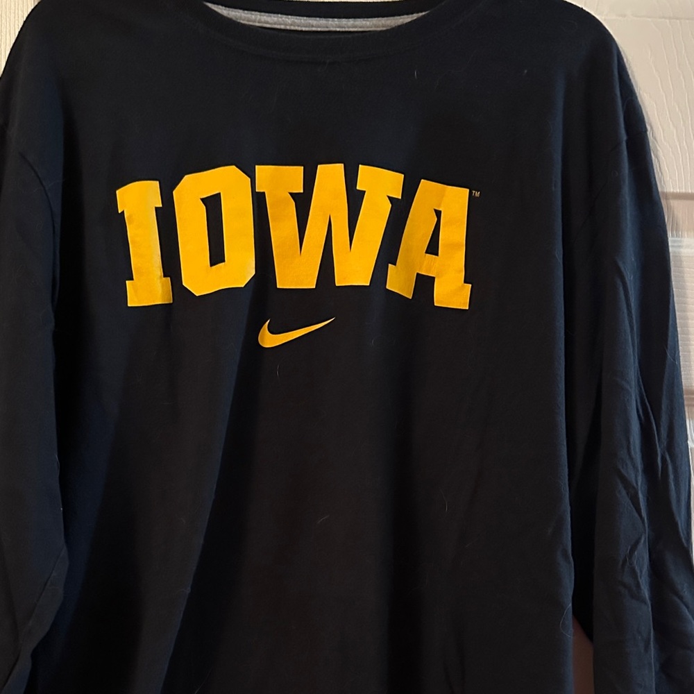 Nike Black and Yellow Iowa Long Sleeve Shirt